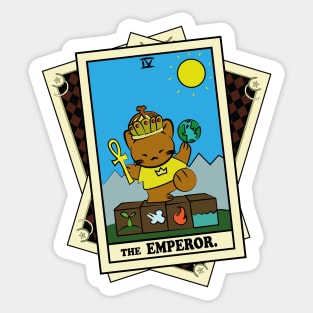 TAROT CARDS DECK | THE EMPEROR. | FORTUNE CAT Sticker